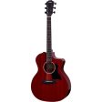 Taylor 224CE DLX LTD Acoustic Electric Guitar - Trans Red Cheap