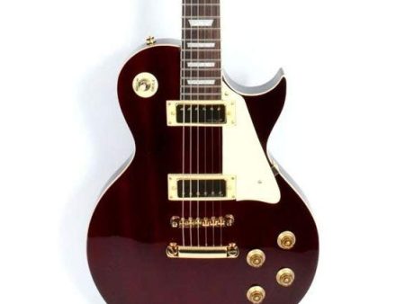 Vintage Reissue V100 Gold Reissue Wine Red LP Deluxe Style Guitar Online Sale