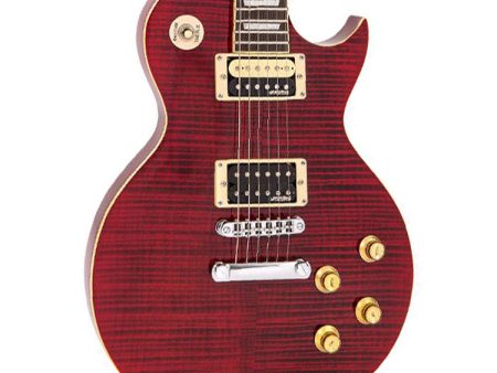 Vintage Reissue V100 Les Paul Style Electric Guitar - Trans Wine Red Online Sale