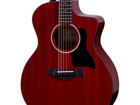 Taylor 224CE DLX LTD Acoustic Electric Guitar - Trans Red Cheap