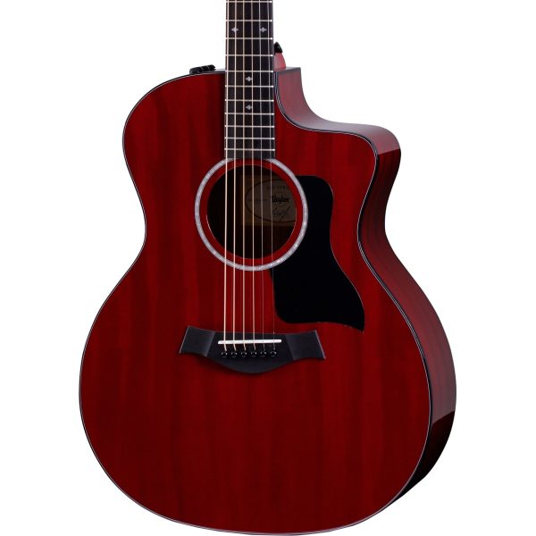 Taylor 224CE DLX LTD Acoustic Electric Guitar - Trans Red Cheap