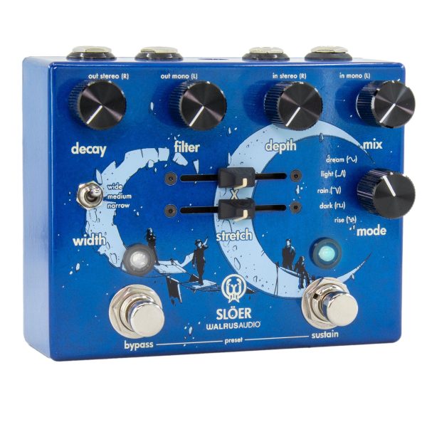 Walrus Audio Slöer Stereo Ambient Reverb Pedal, Blue on Sale