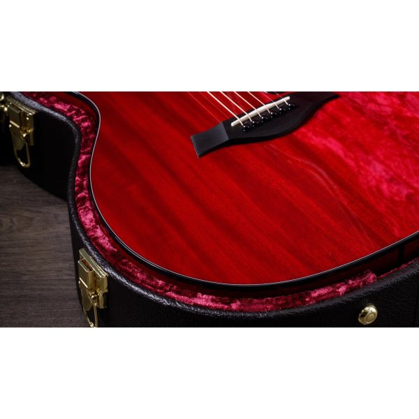 Taylor 224CE DLX LTD Acoustic Electric Guitar - Trans Red Cheap