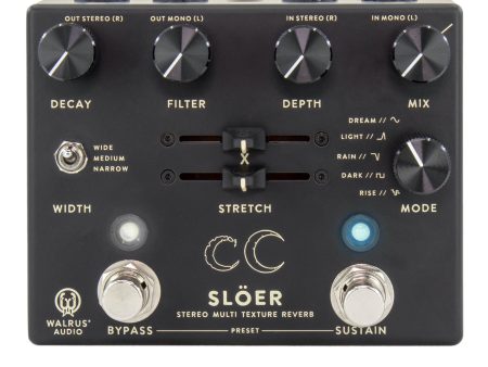 Walrus Audio Slöer Stereo Ambient Reverb Pedal, Black Online now