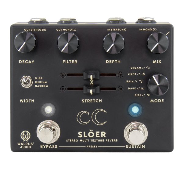 Walrus Audio Slöer Stereo Ambient Reverb Pedal, Black Online now