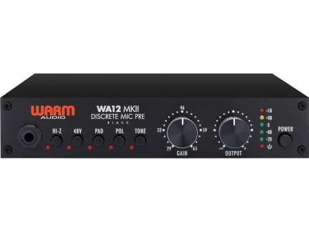 Warm Audio WA12 MKII Single Channel Mic Preamplifier & Instrument DI - Black Online Sale