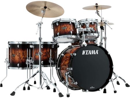 Tama Starclassic Walnut Birch Lacquer 5-Piece Shell Pack - Molten Brown Burst Fashion