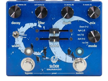 Walrus Audio Slöer Stereo Ambient Reverb Pedal, Blue on Sale