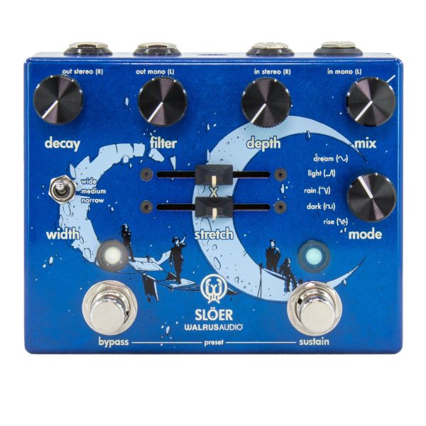 Walrus Audio Slöer Stereo Ambient Reverb Pedal, Blue on Sale