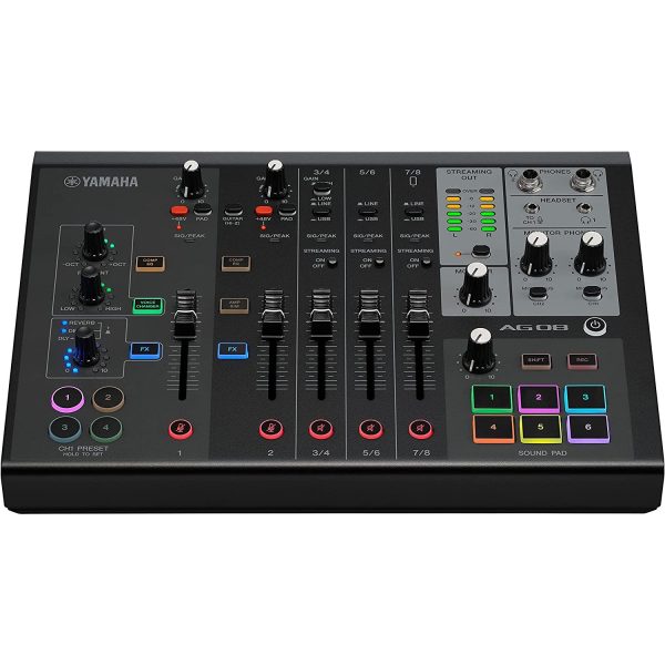 Yamaha AG08 All-In-One Live Streaming Mixer - Black Cheap