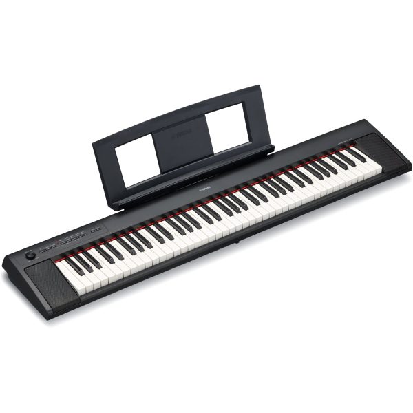 Yamaha NP32 76-Key Lightweight Portable Keyboard in Black with Power Supply For Cheap