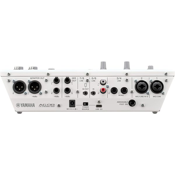 Yamaha AG08 All-In-One Live Streaming Mixer - White Online now