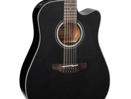 Takamine G Series GD30CE-12BLK Dreadnought Acoustic-Electric 12-String Guitar Online Sale