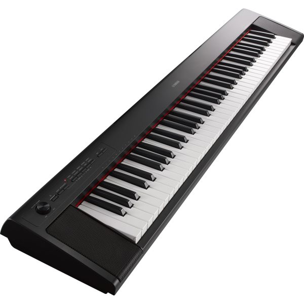 Yamaha NP32 76-Key Lightweight Portable Keyboard in Black with Power Supply For Cheap