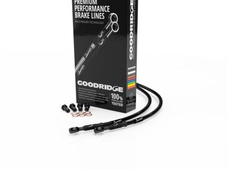 Goodridge 01-02 Aprilia RSV1000 Mille Black Race Front SS Brake Lines w Black Fittings Online