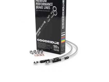 Goodridge 01-02 Aprilia RSV1000 Mille Clear Front SS Brake Lines For Sale