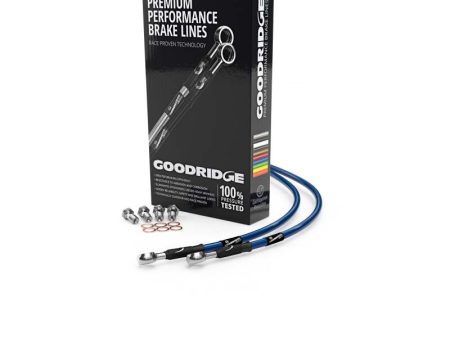 Goodridge 01-02 Aprilia RSV1000 Mille Electric Blue Front SS Brake Lines Cheap