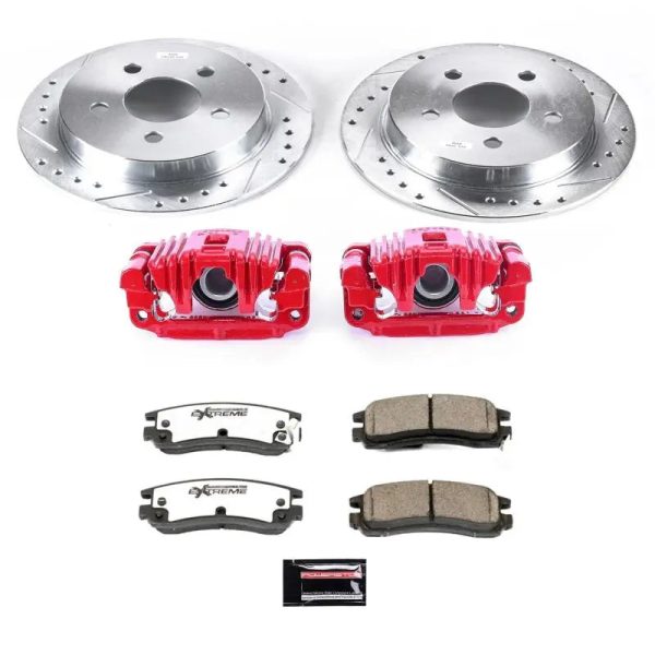 Power Stop 99-04 Oldsmobile Alero Rear Z26 Street Warrior Brake Kit w Calipers For Cheap